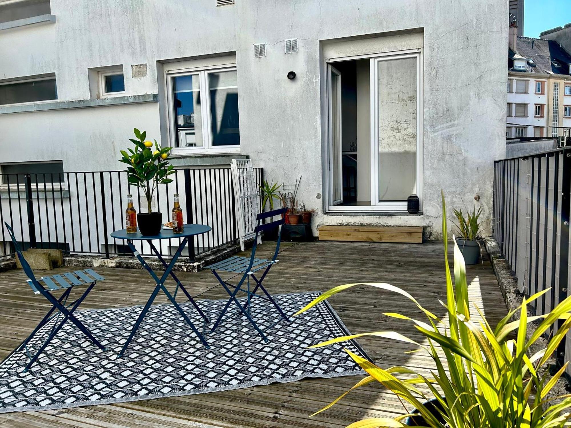 O Studio Terrasse - Centre Ville De Lorient - Gare 외부 사진